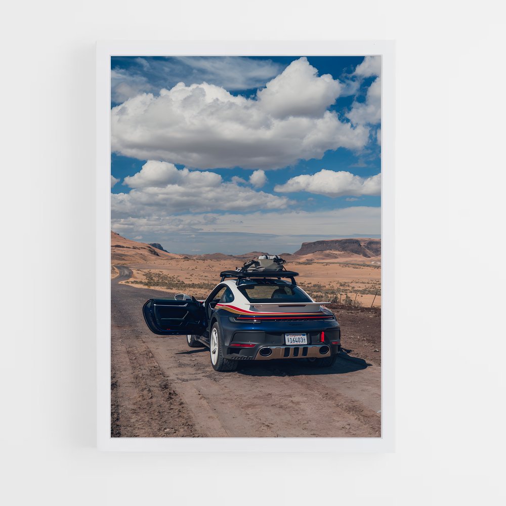 Poster Piste de Dakar – affiche Porsche (vue 3)